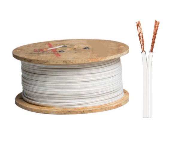CABLE PARALELO SPT 2X18 DE COBRE BLANCO (METRO)