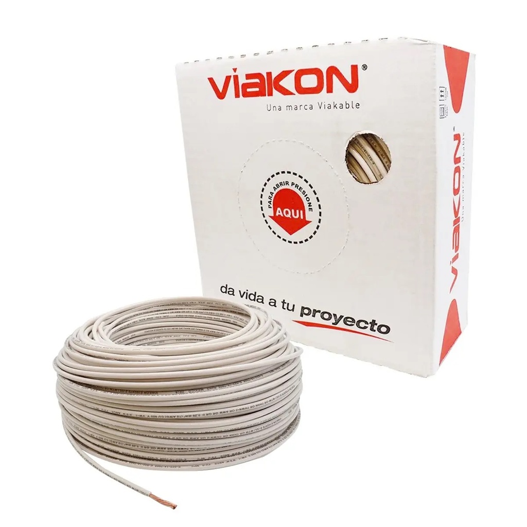 CABLE THHN #12 DE COBRE BLANCO (CAJA)