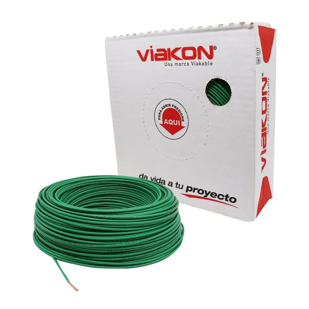 CABLE THHN COBRE #8 VERDE (CAJA)