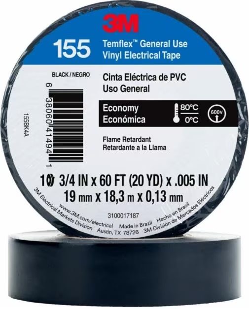 CINTA AISLANTE 3M TEMFLEX NEGRO 18M