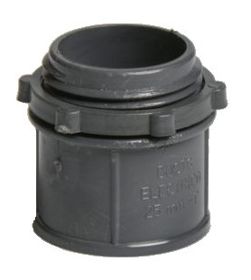 CONECTOR PVC GRIS DE 1 1/2 CON TUERCA