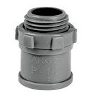 CONECTOR DE 3/4 CON TUERCA PARA TUBO GRIS ARGOS