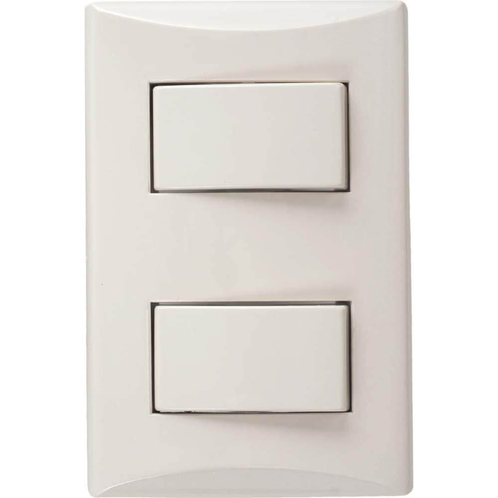 SWITCH DOBLE 15A 125V MARFIL PLATA EAGLE