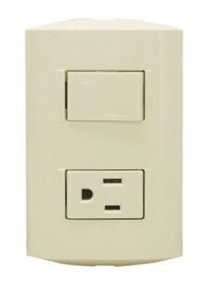 ARMADURA CON SWITCH MARFIL MODUS STYLE BTICINO 15A