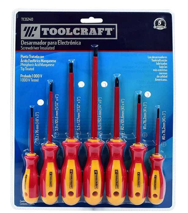 JUEGO DE DESARMADOR DIELECTRTRICO TOOLCRAFT