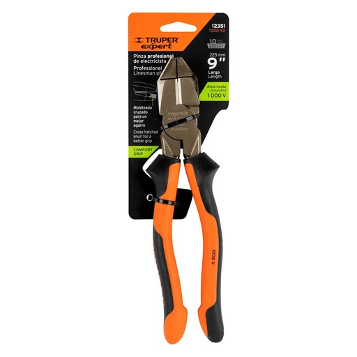 [12351] ALICATE P/ELECTRICISTA 9 USO RUDO TRUPER