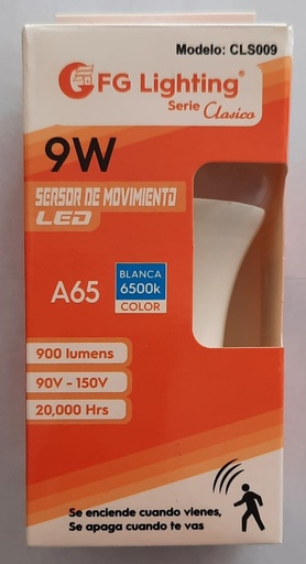 [CLS009] BOMBILLA CON SENSOR DE 9W FG LIGHTING