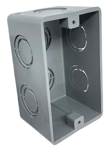 [CHPP713] CAJA RECTANGULAR PLASTICA GRIS/PRO ARGOS