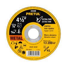 [22348] DISCO CORTE METAL EXTRA FINO PRETUL 4 1/2 X 1MM